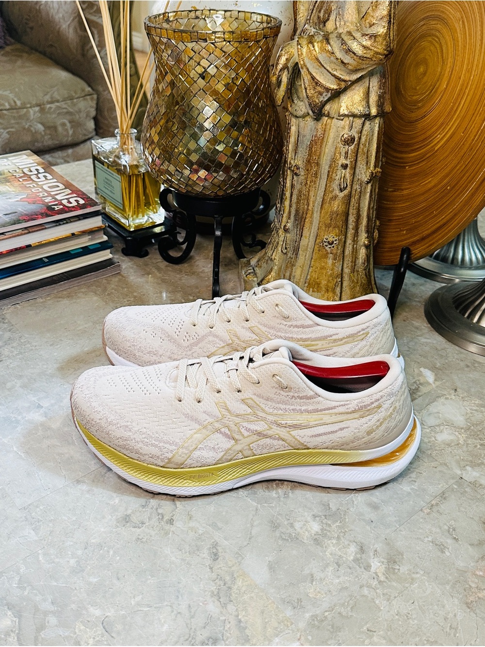 ASICS GEL-KAYANO 29 Men's Running Shoes Ivory FF Blast+ Mesh US 11